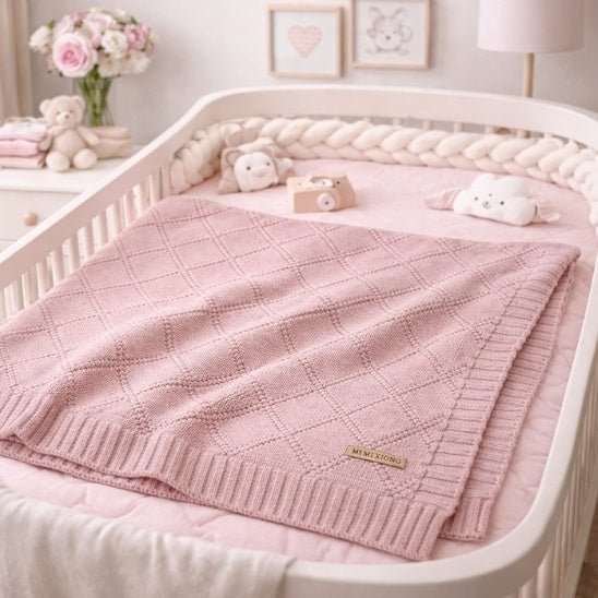 COUVERTURE BEBE EN TRICOT 100% coton | Doudoucocon™ - Bebe - nise