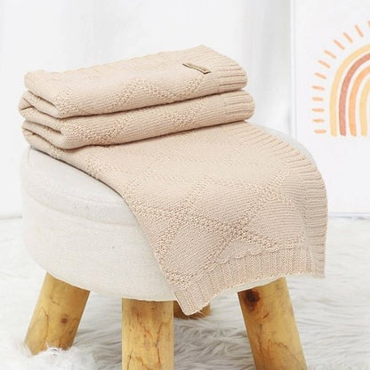 COUVERTURE BEBE EN TRICOT 100% coton | Doudoucocon™ - Bebe - nise