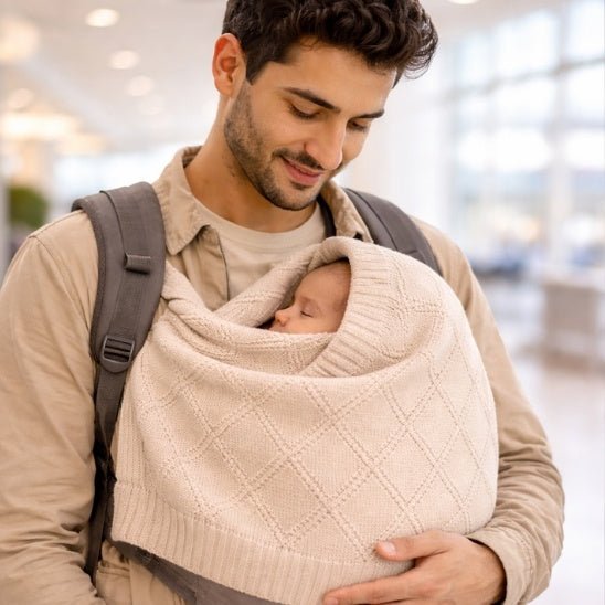 COUVERTURE BEBE EN TRICOT 100% coton | Doudoucocon™ - Bebe - nise