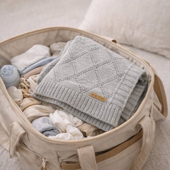 COUVERTURE BEBE EN TRICOT 100% coton | Doudoucocon™ - Bebe - nise