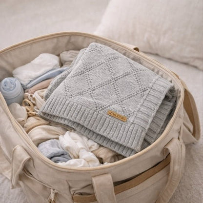 COUVERTURE BEBE EN TRICOT 100% coton | Doudoucocon™ - Bebe - nise