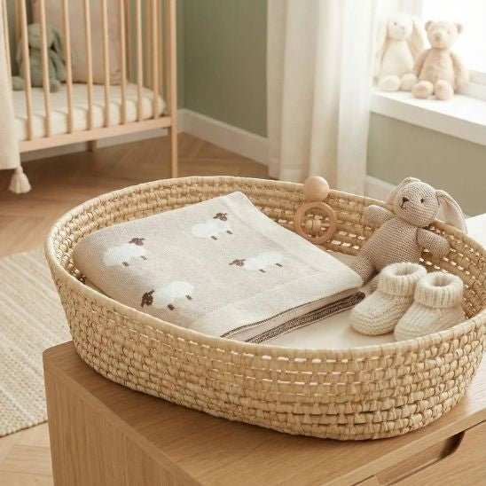 COUVERTURE BEBE TRICOT | Multifonction Douceur Moutons - Bebe - nise