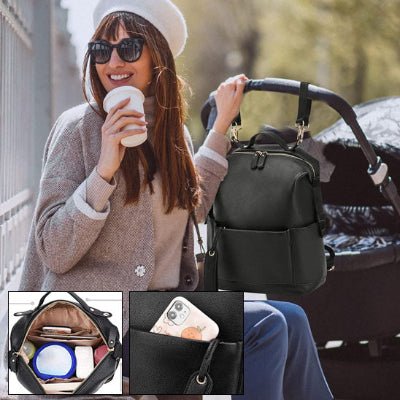 SAC A LANGER CUIR : BABYMOM™ Multifonctionnel - Bebe - nise